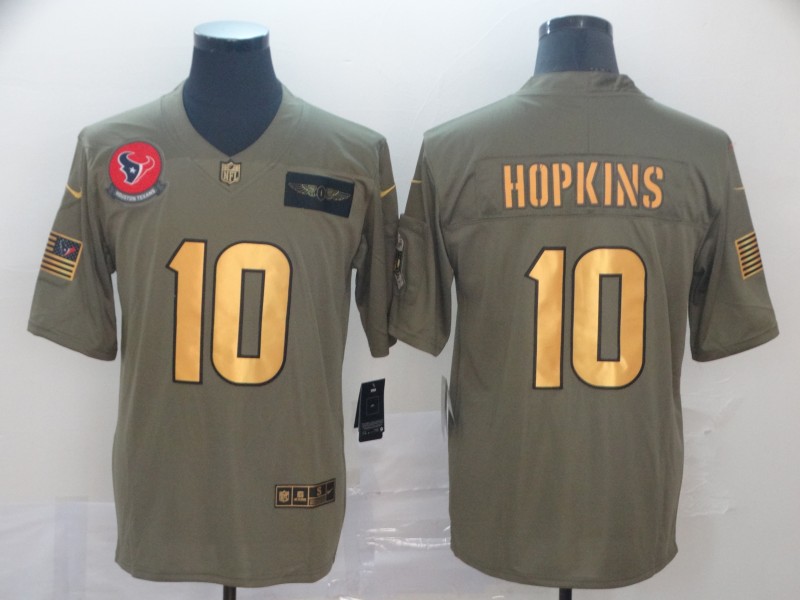 Men's Houston Texans DeAndre Hopkins #10 Brown Jersey